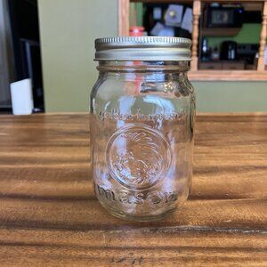 Vintage Golden Harvest Mason Jar 1 Pint Regular Mouth Fruit Jar Collectible